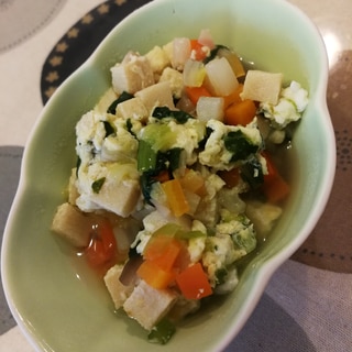 【離乳食後期】高野豆腐と野菜の卵とじ